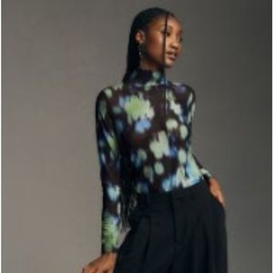 Anthropology mesh turtle neck